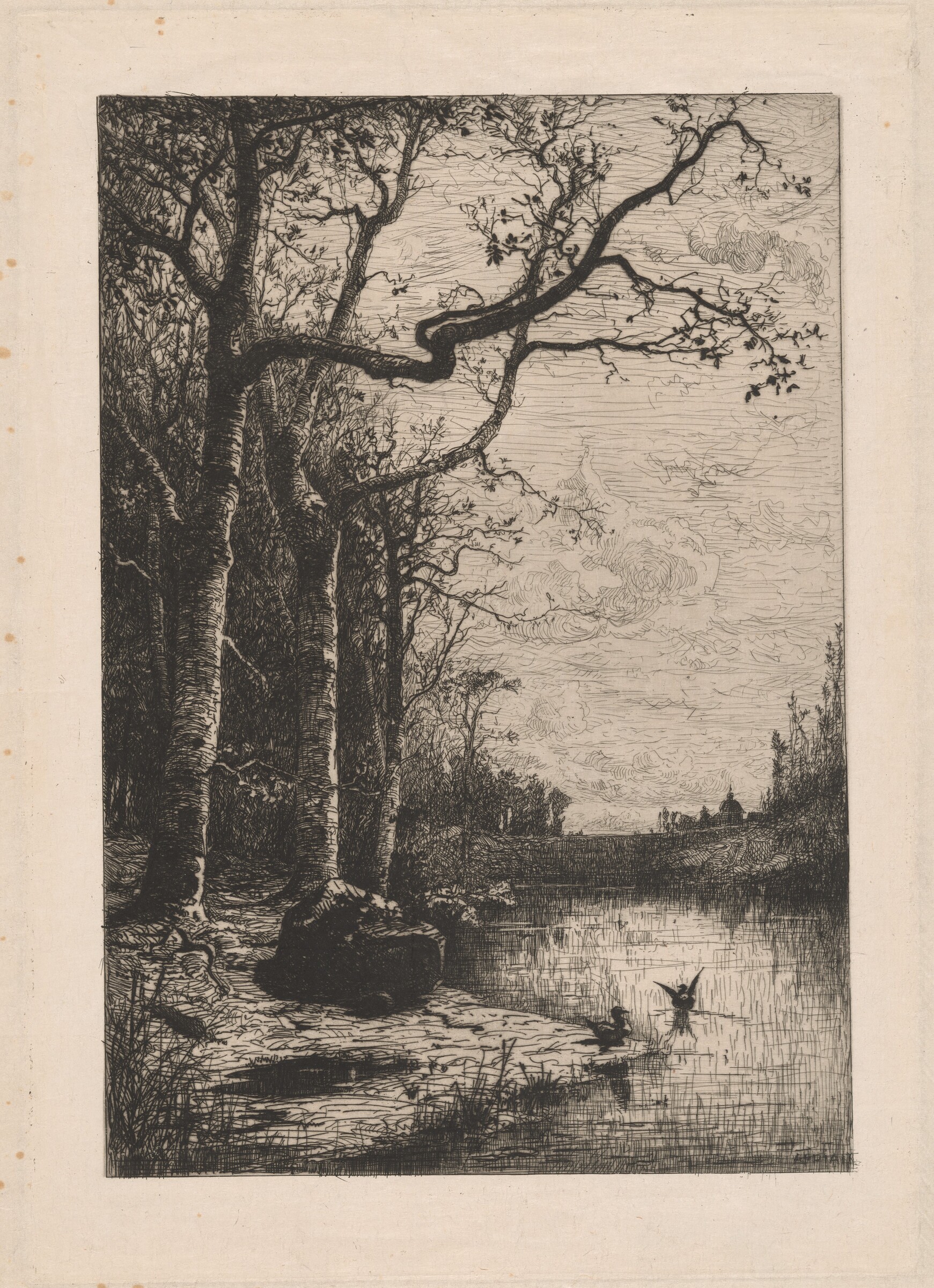 The Marshes of Burbanche (Marais de la Burbanche), Adolphe Appian, 1869