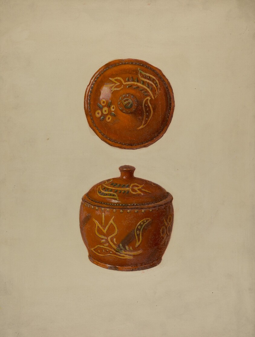 Pa. German Jar with Cover