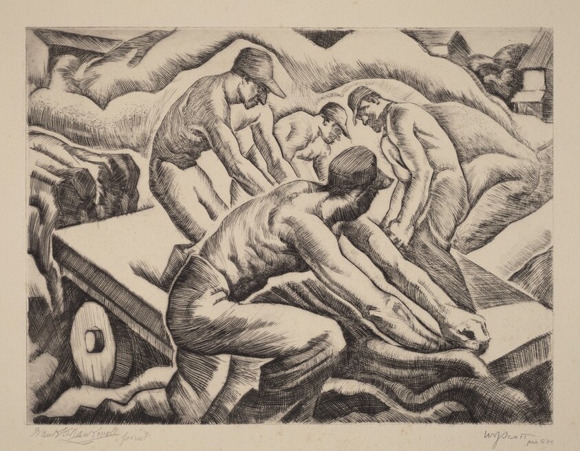 Untitled (Hauling Out a Log)