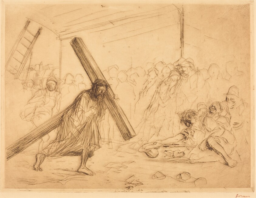 Le Christ portant sa croix (4e planche) (Christ Carrying the Cross) (fourth plate)