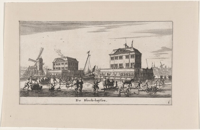 Winter Scene in the Blockhouses in Amsterdam