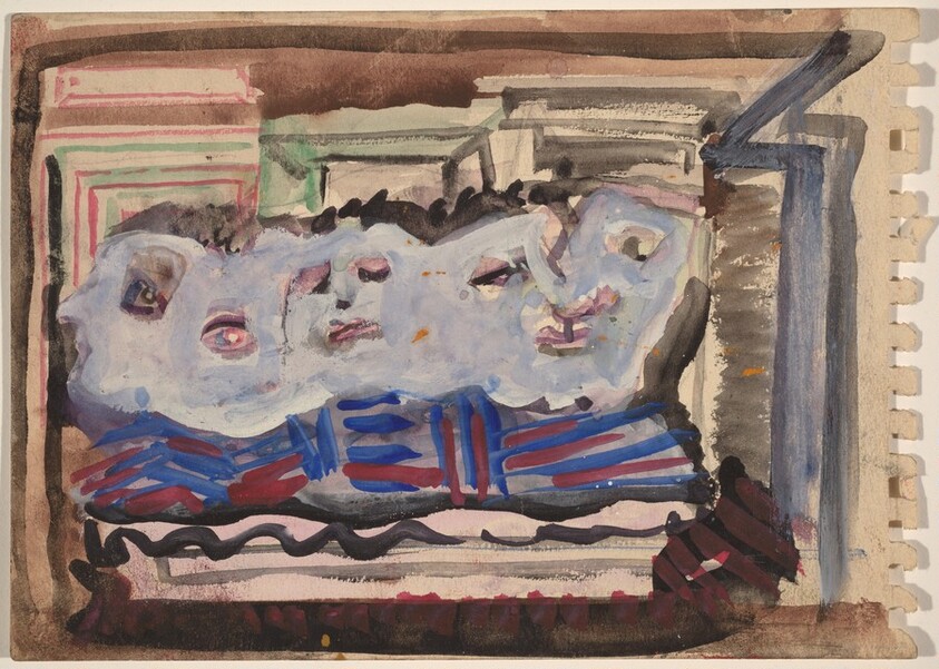 Study of Five Heads [recto]