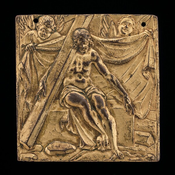 Christ on Tomb with Two Angels