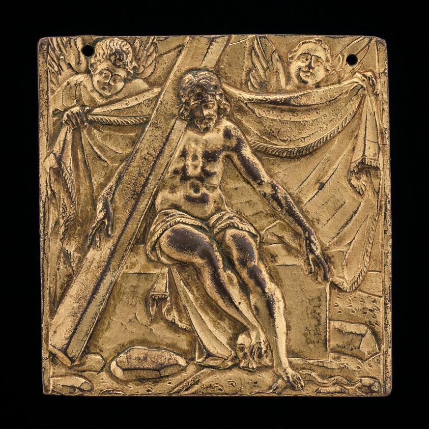 Christ on Tomb with Two Angels