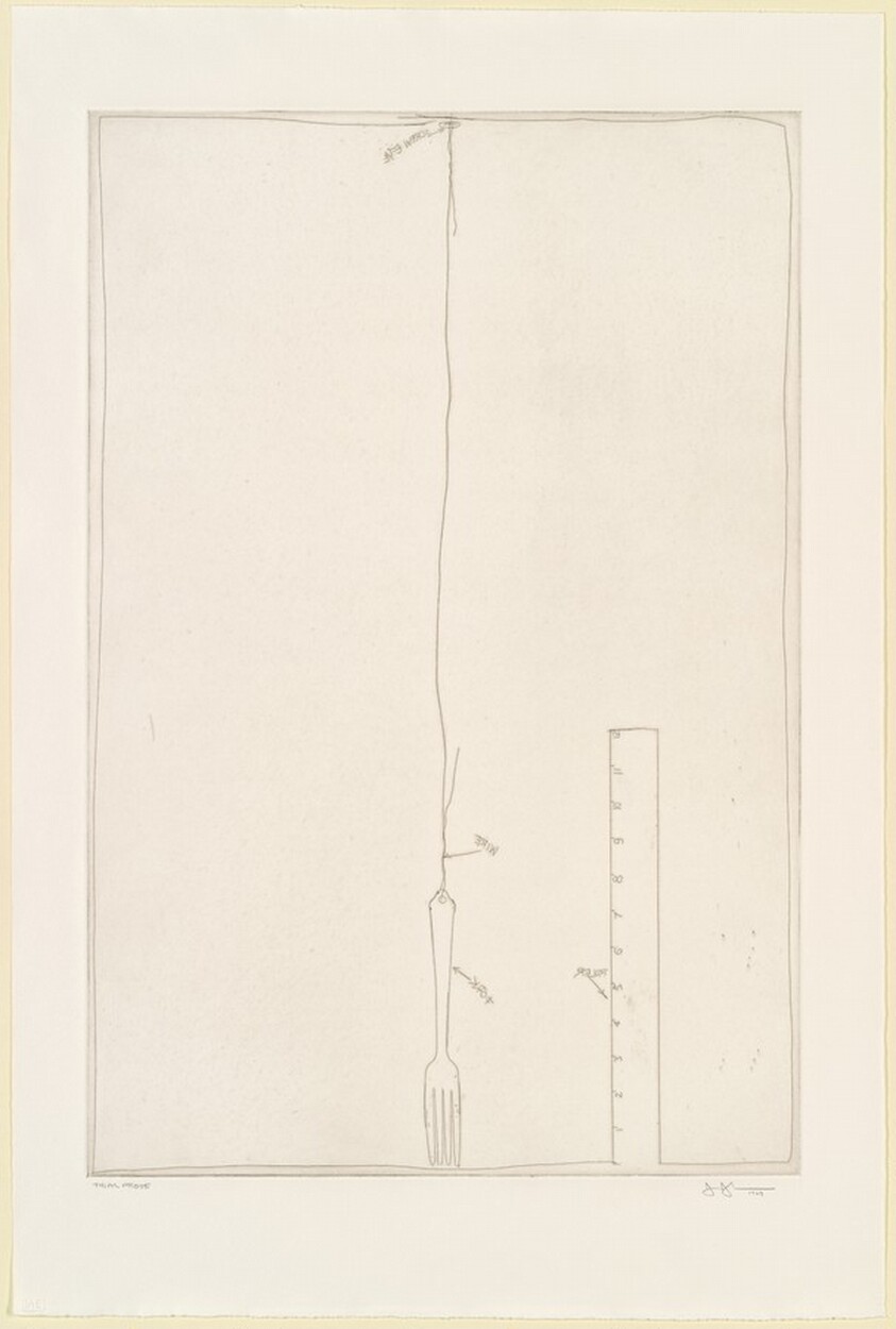 Untitled (Ruler and Fork) [trial proof]