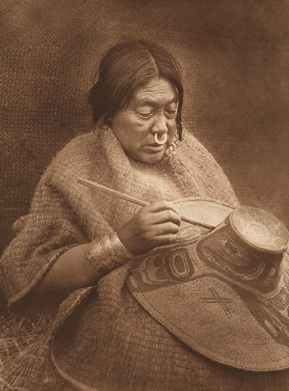 Painting a Hat - Nakoaktok [Plate 329]