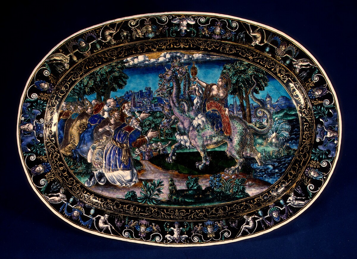 Oval Dish with the Whore of Babylon
