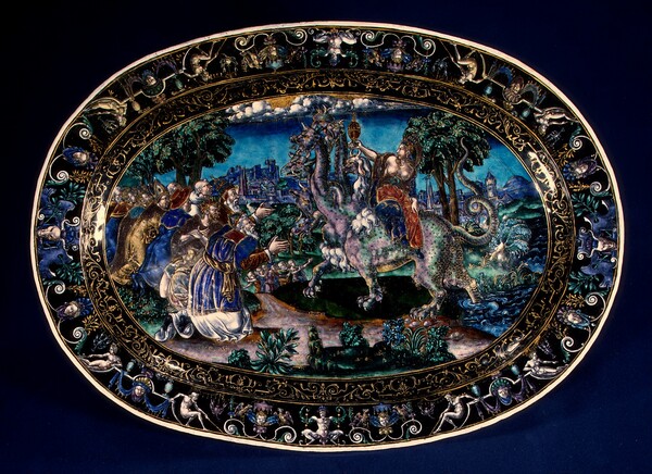 Oval Dish with the Whore of Babylon