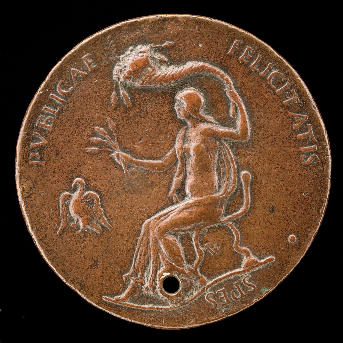 Felicitas Seated, Holding Ears of Corn and Waving Cornucopiae [reverse]