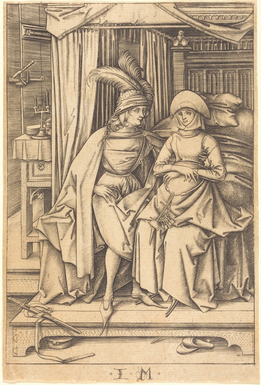 Couple Seated on a Bed