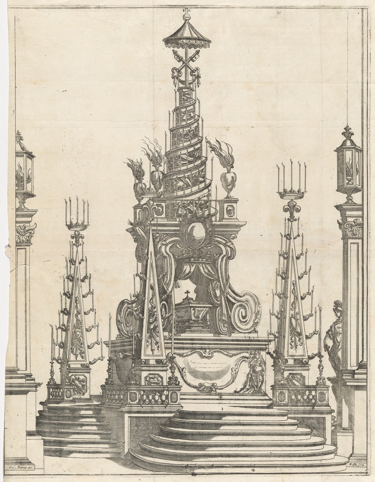 Catafalque for Ranuccio II in the Church of the Steccata