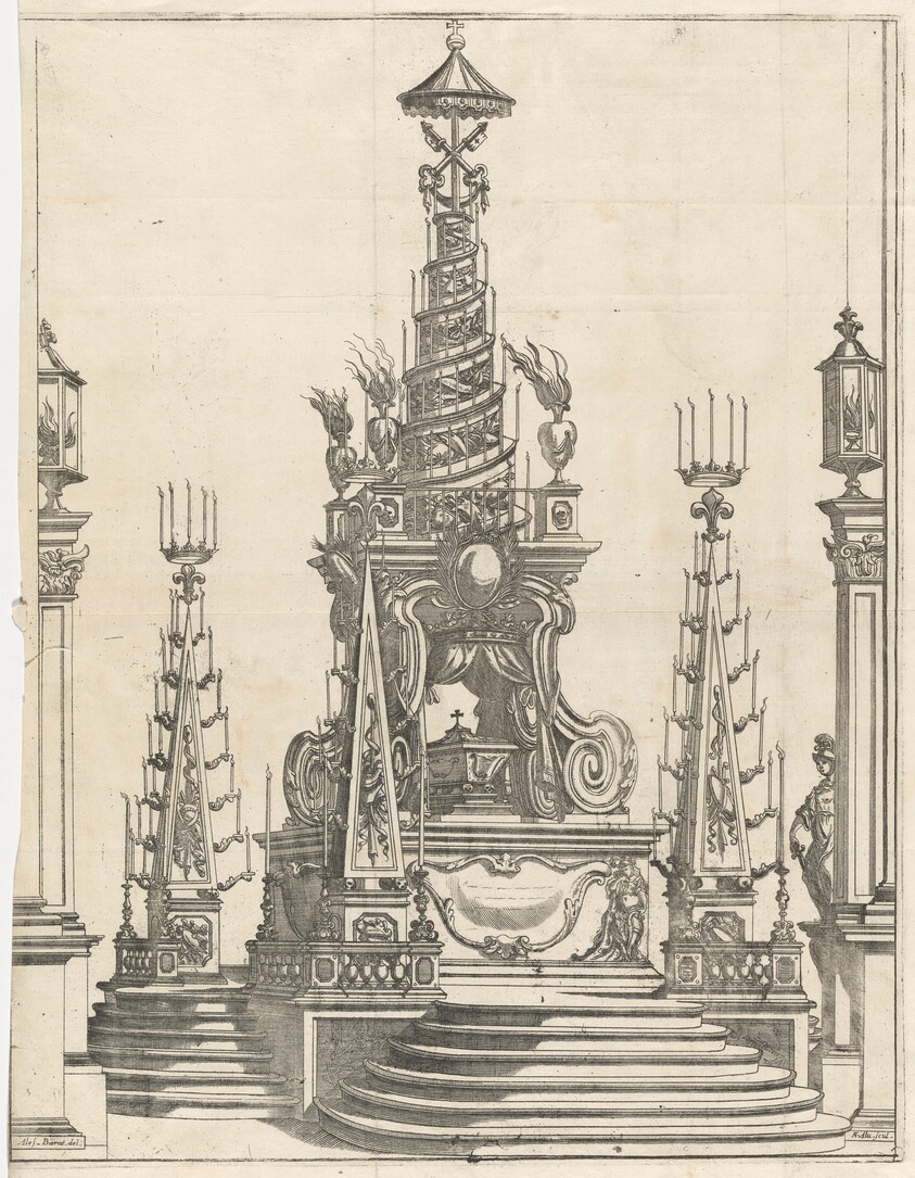 Catafalque for Ranuccio II in the Church of the Steccata
