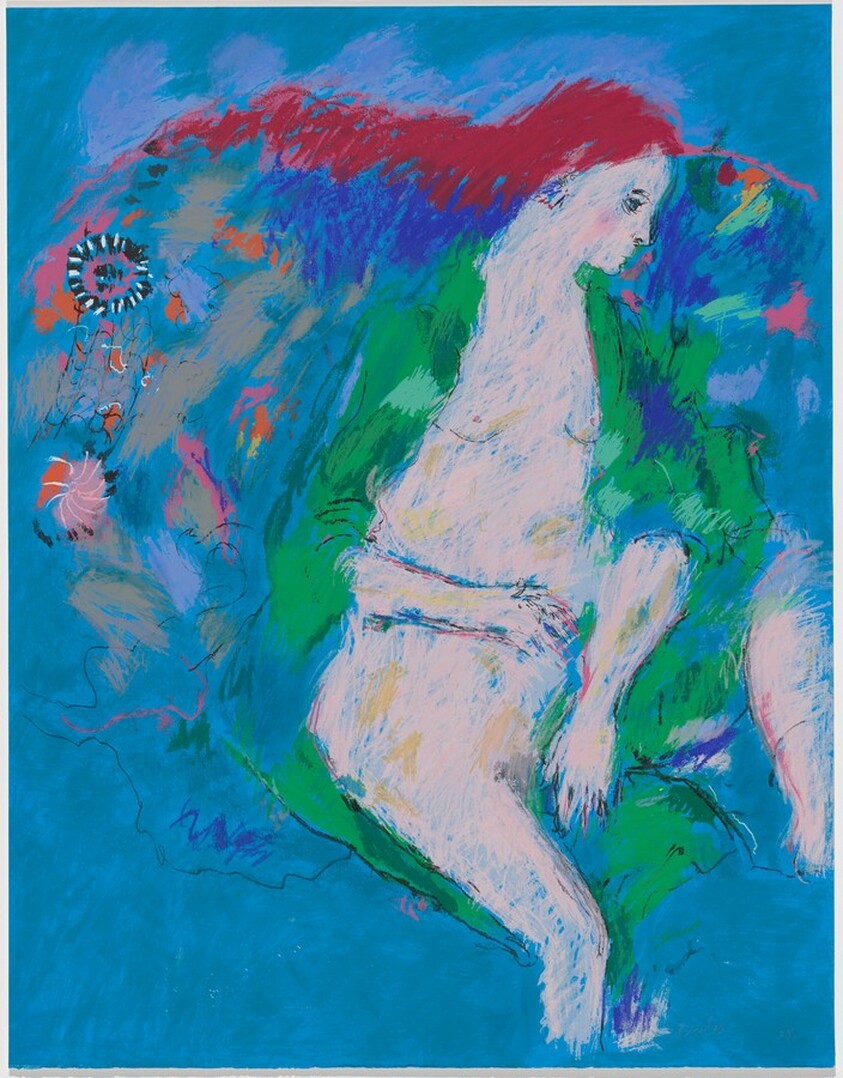 Red Haired Girl with Green Robe