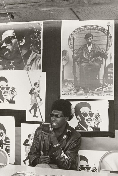 The Black Panther booth at the Black Festival, Marin City, California
