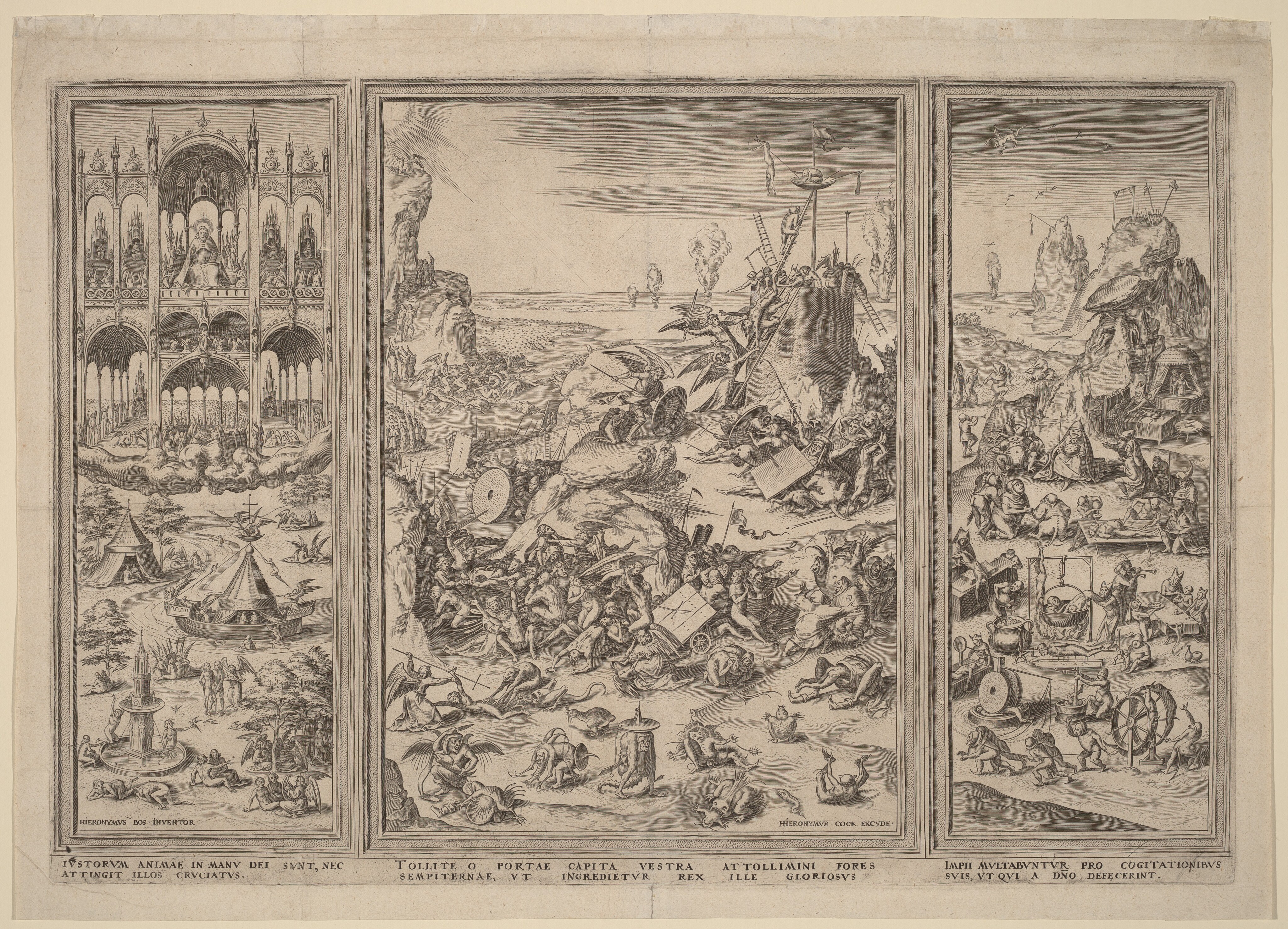 The Last Judgment Triptych by Cornelis Cort, Hieronymus Cock