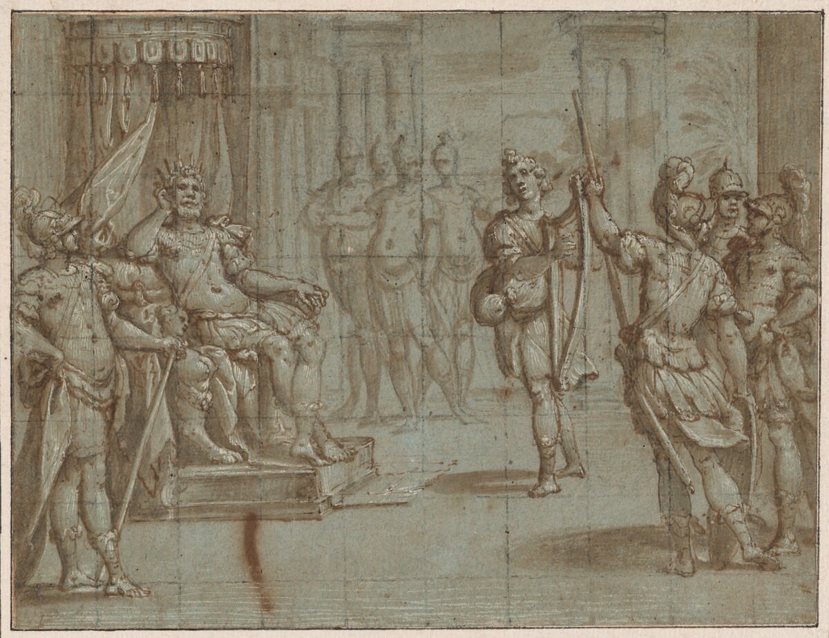 David Playing the Harp Before Saul