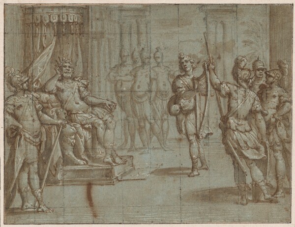 David Playing the Harp Before Saul