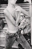 Dave Making Muscles for Heather, Jim Goldberg, 1988, printed 1994