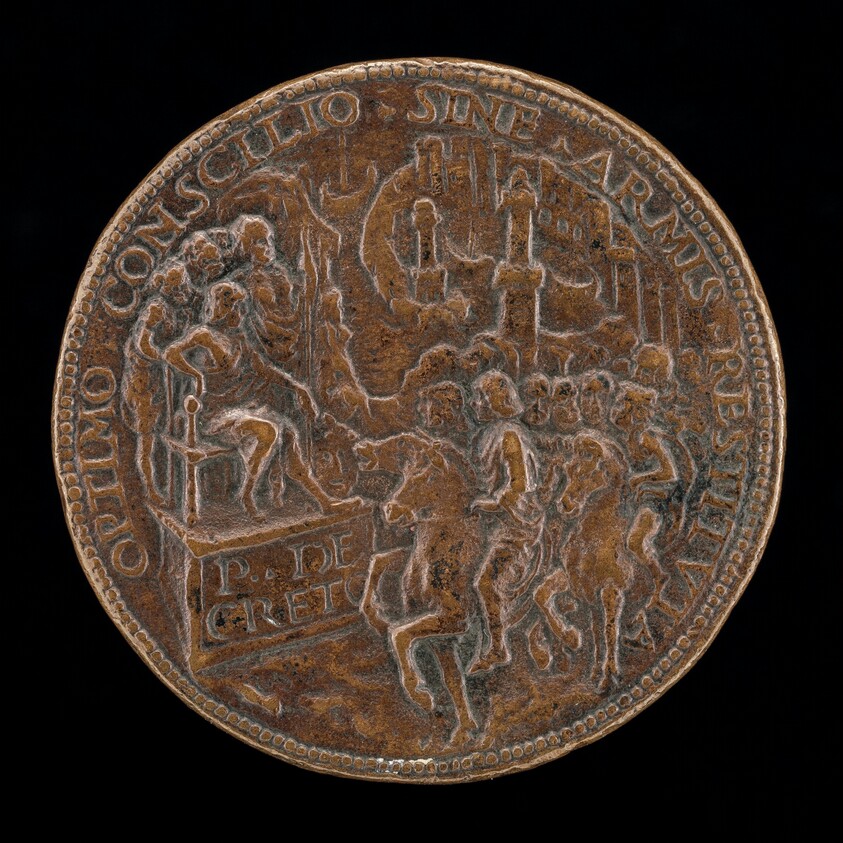 Gian Galeazzo Sforza, Duke of Milan, Receiving the Genoese Led by Lodovico [reverse]