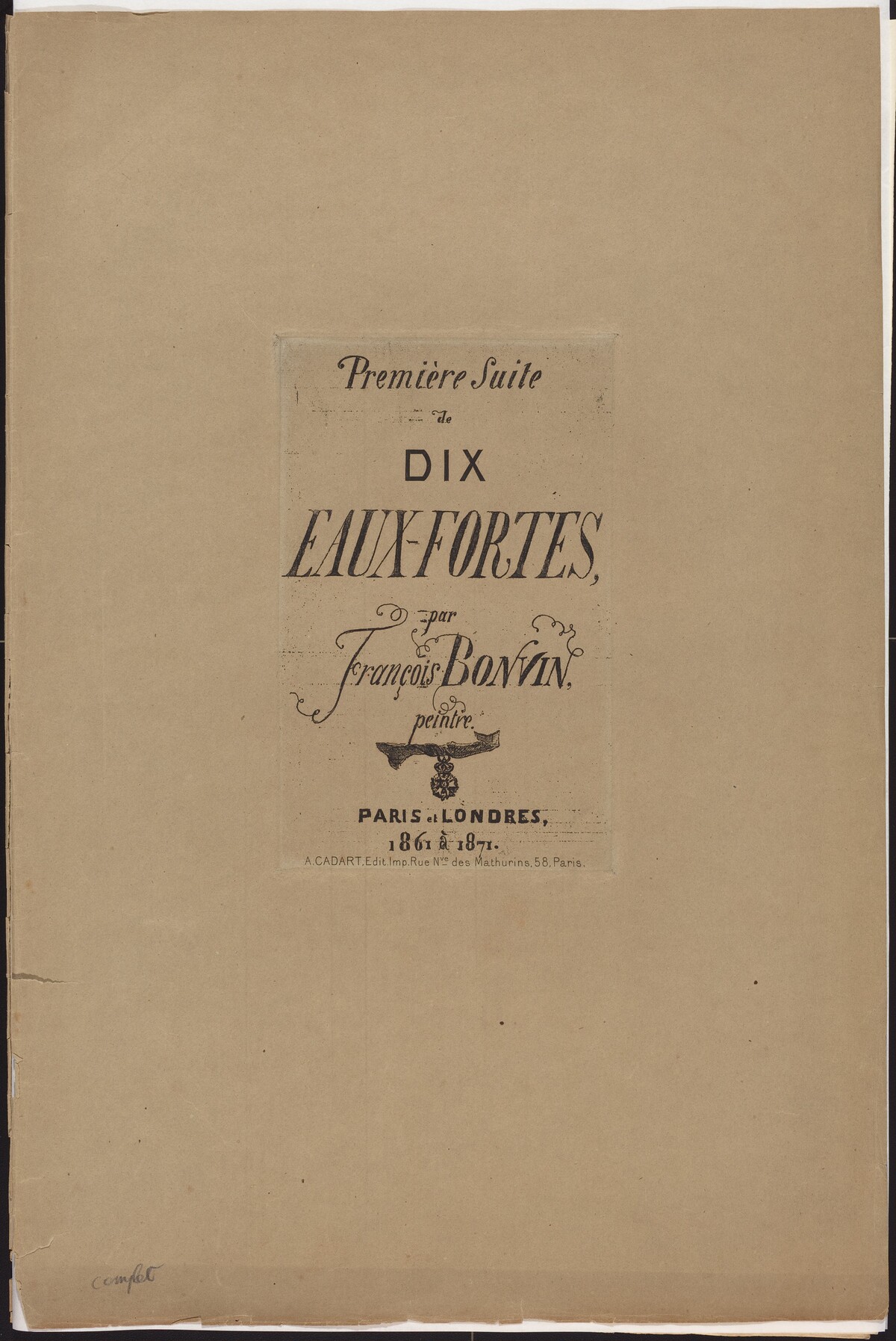 Première Suite de dix eaux-fortes