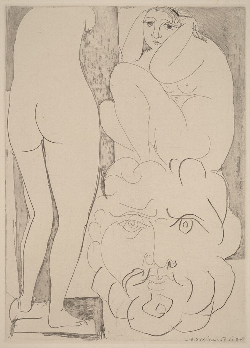 Anxious and Introspective Woman in the Sculptor's Studio (Femme songeuse et inquiète dans l'atelier de sculpteur)