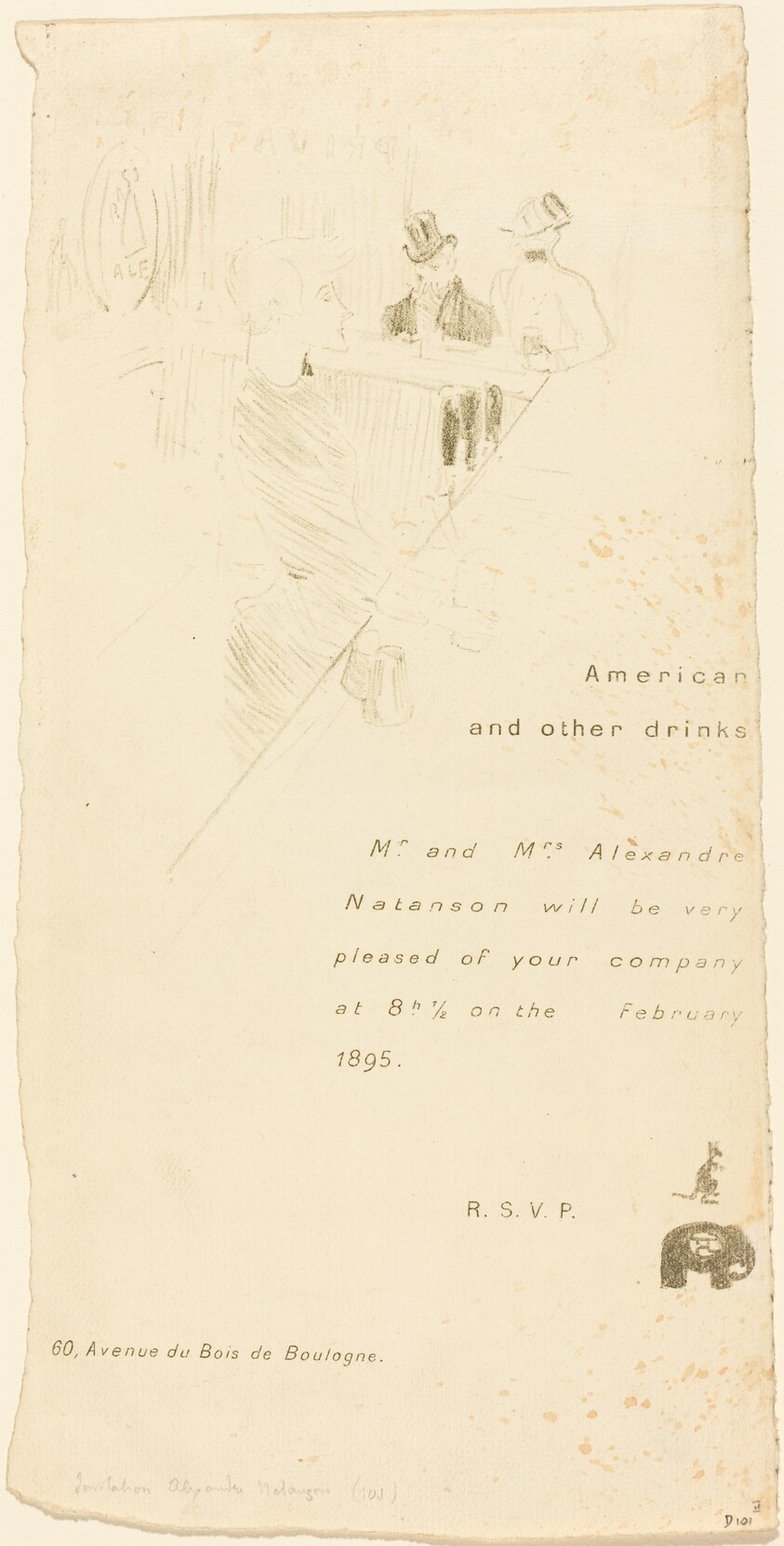 Mr. and Mrs. Alexandre Natanson Invitation