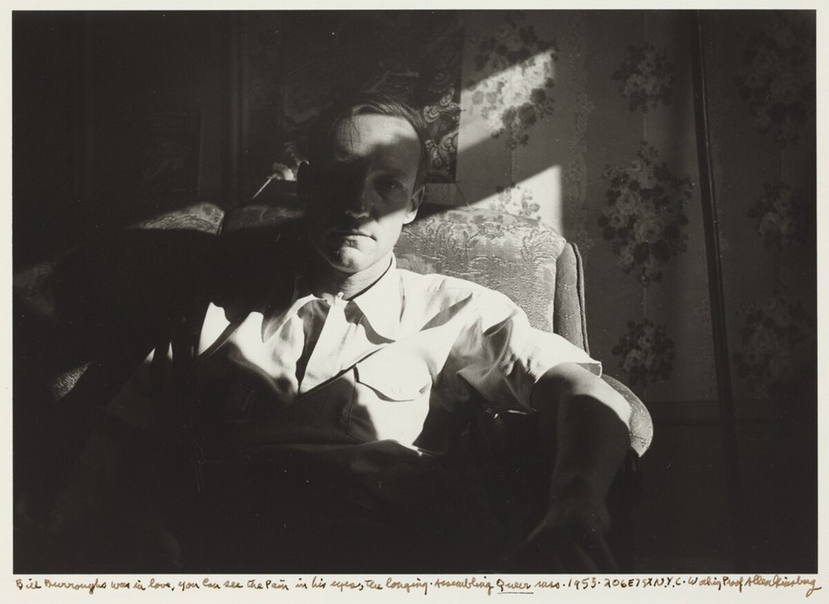 Bill Burroughs was in love, you can see the pain in his eyes, the longing. Assembling _Queer_ mss. 1953. 206 E 7 St N.Y.C., 1953