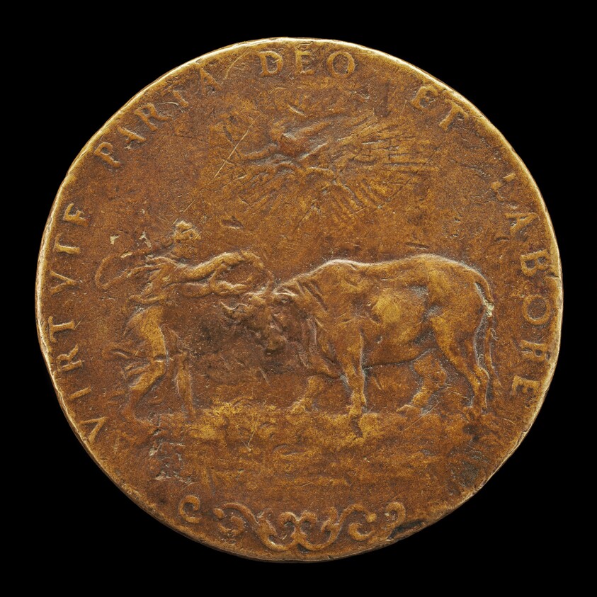 Virtue Crowning an Ox [reverse]