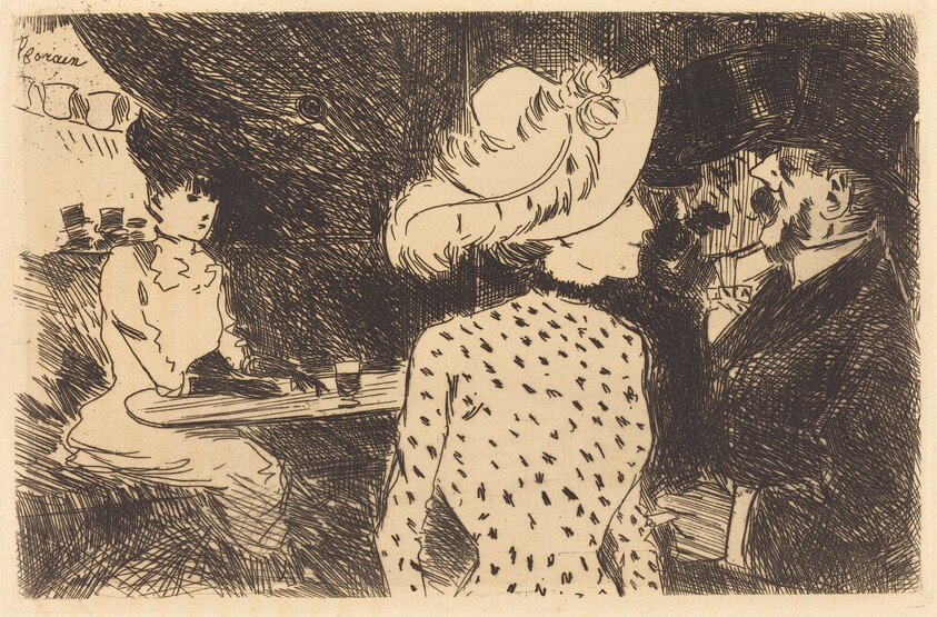 Les Folies-Bergère (planche refusée, 2e planche) (The Folies Bergère) (refused plate, second plate)