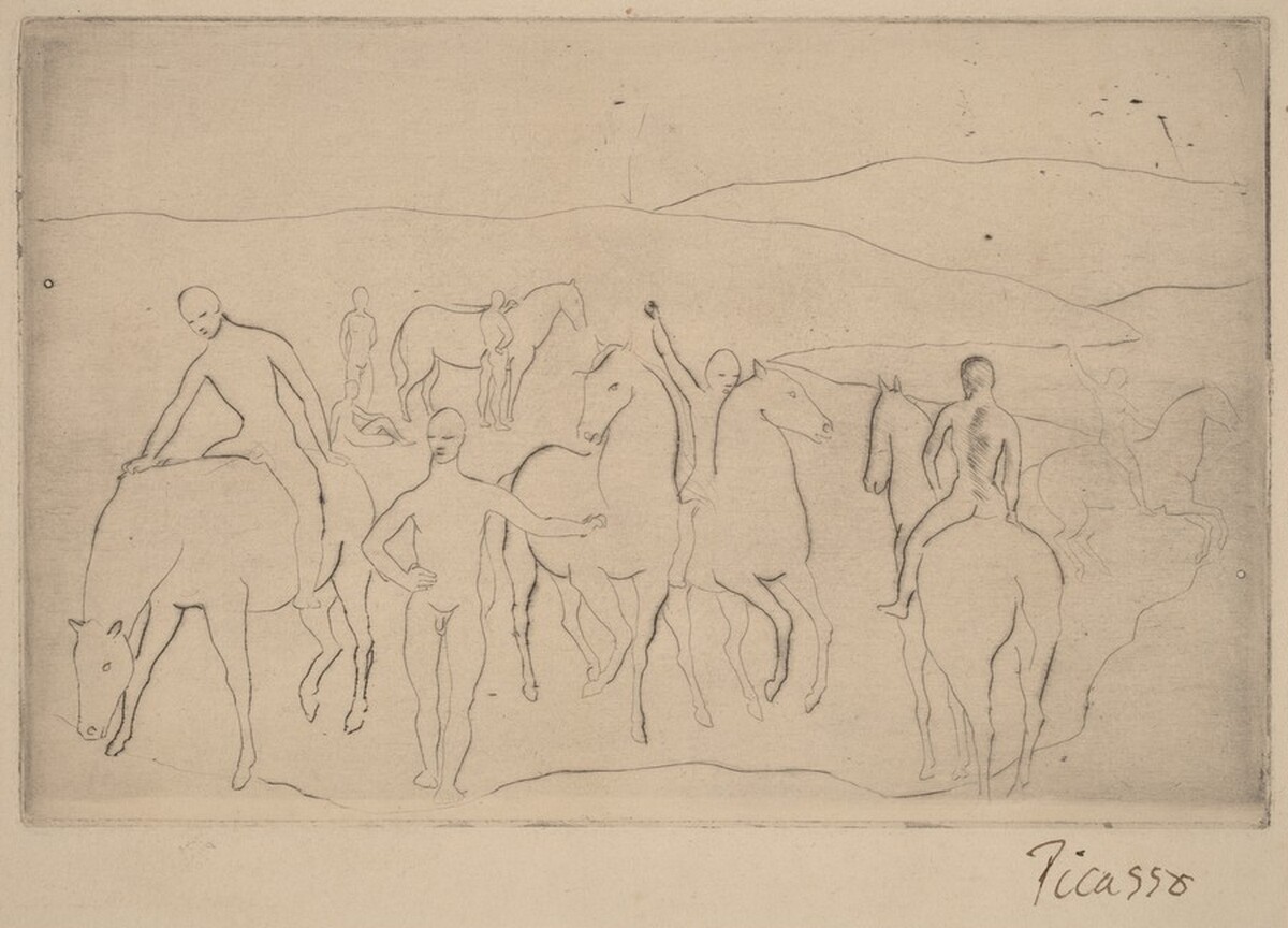 The Watering Place (Horses Bathing) [L'abreuvoir (chevaux au bain)]