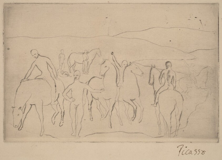 The Watering Place (Horses Bathing) [L'abreuvoir (chevaux au bain)]