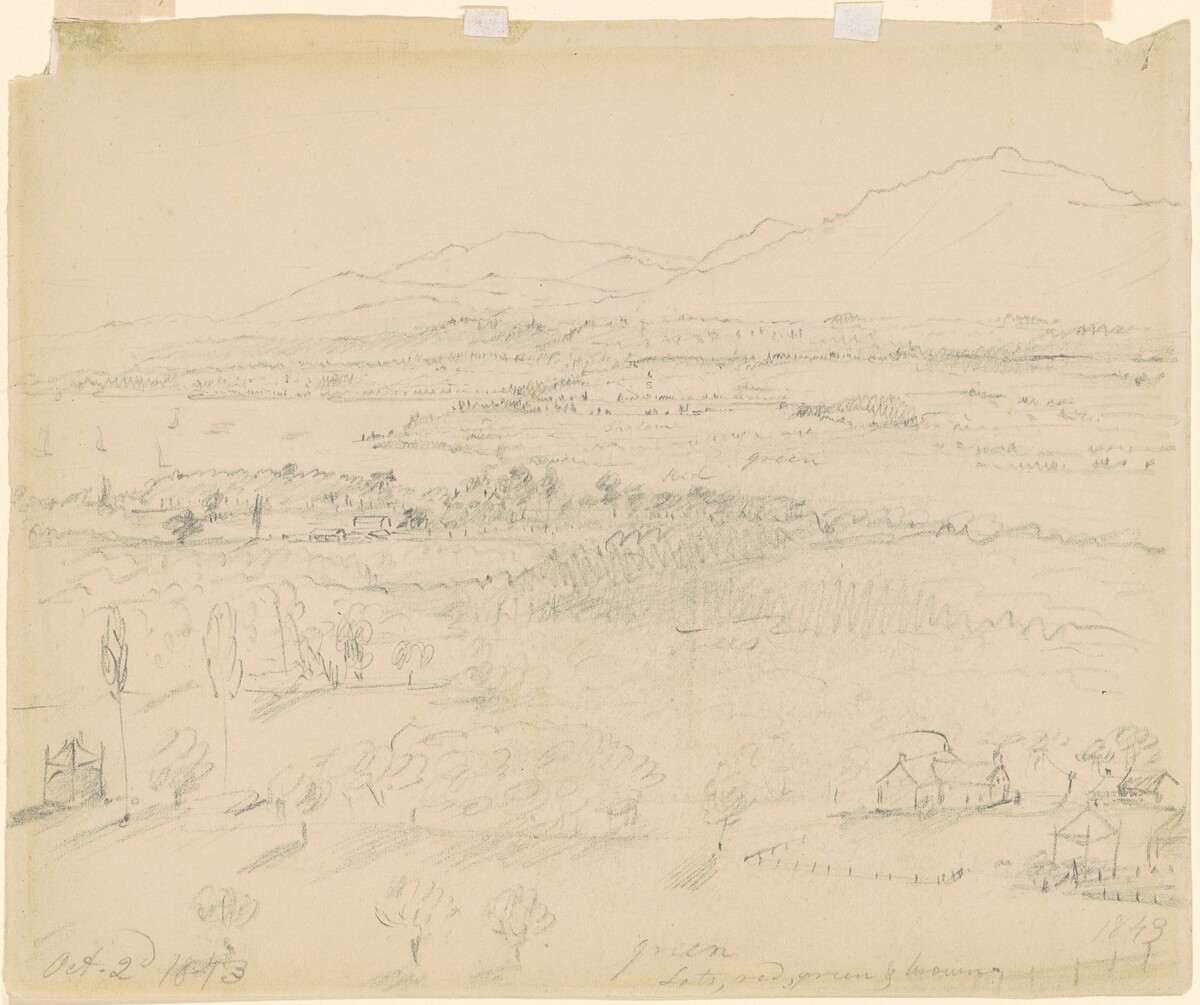 Valley with River and Mountains