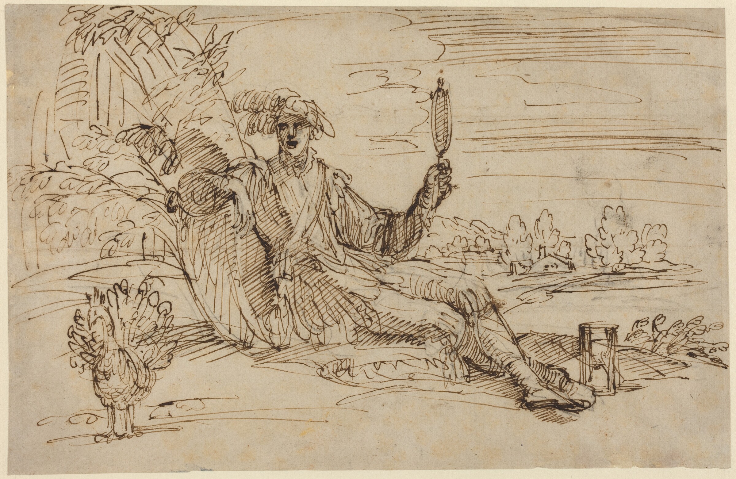 An Elegant Young Man Personifying Vanity, Francesco Brizio