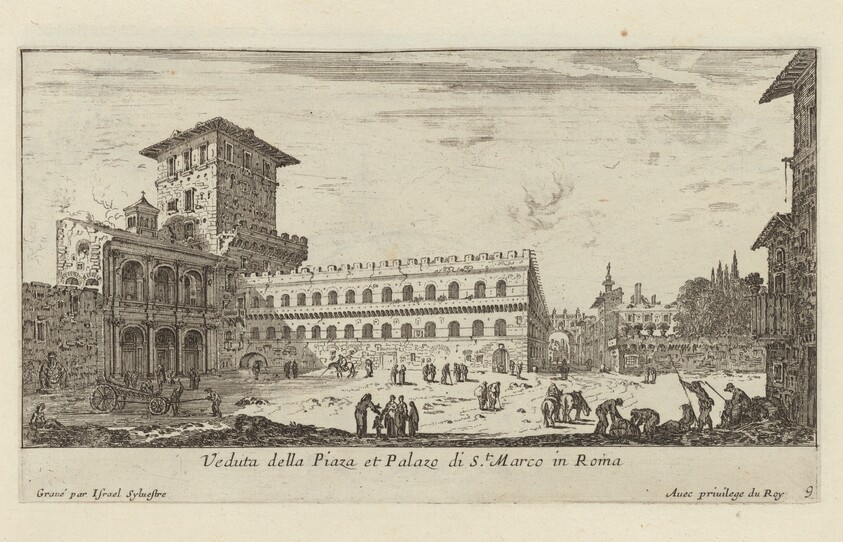 Veduta della Piaza et Palazo di St. Marco in Roma
