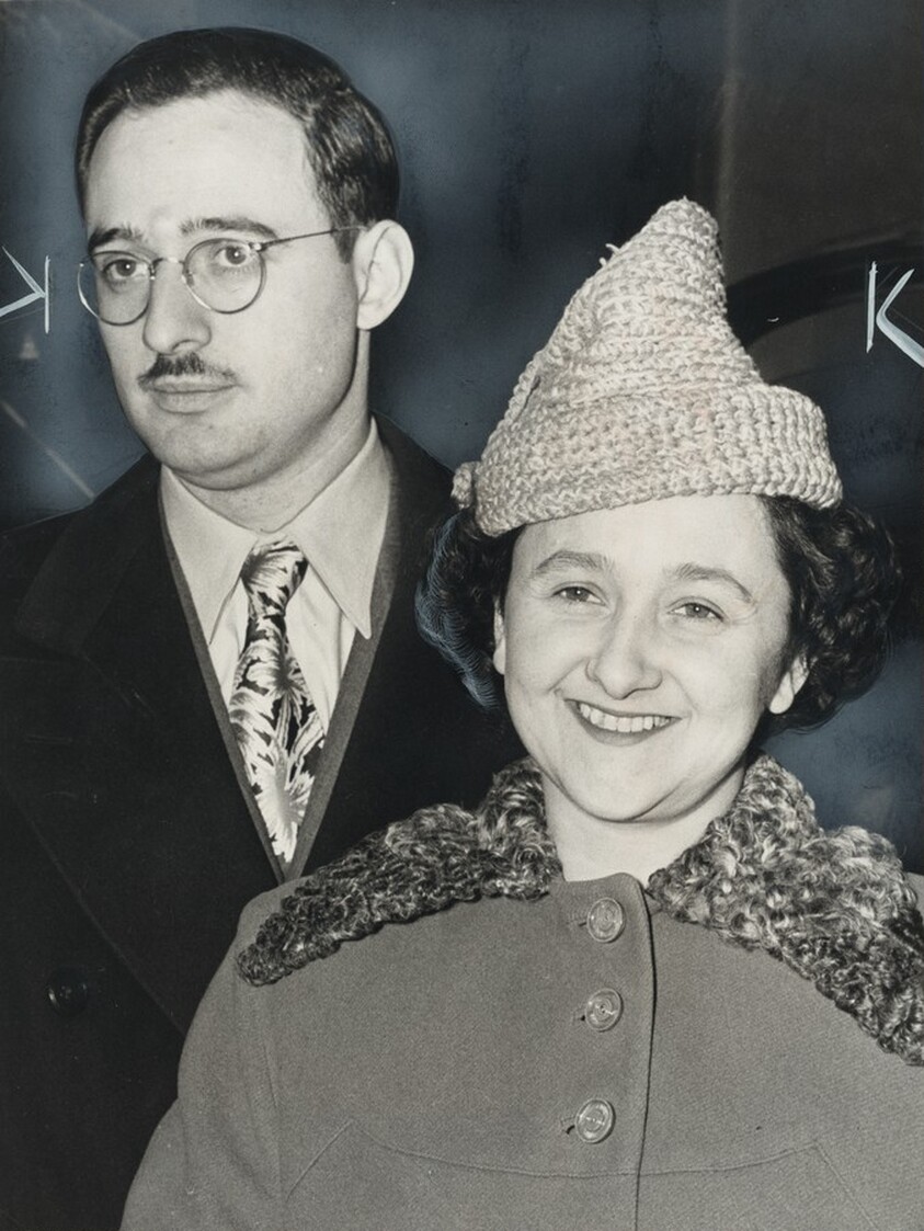 Title from caption on object: “The Rosenbergs at Their Trial”