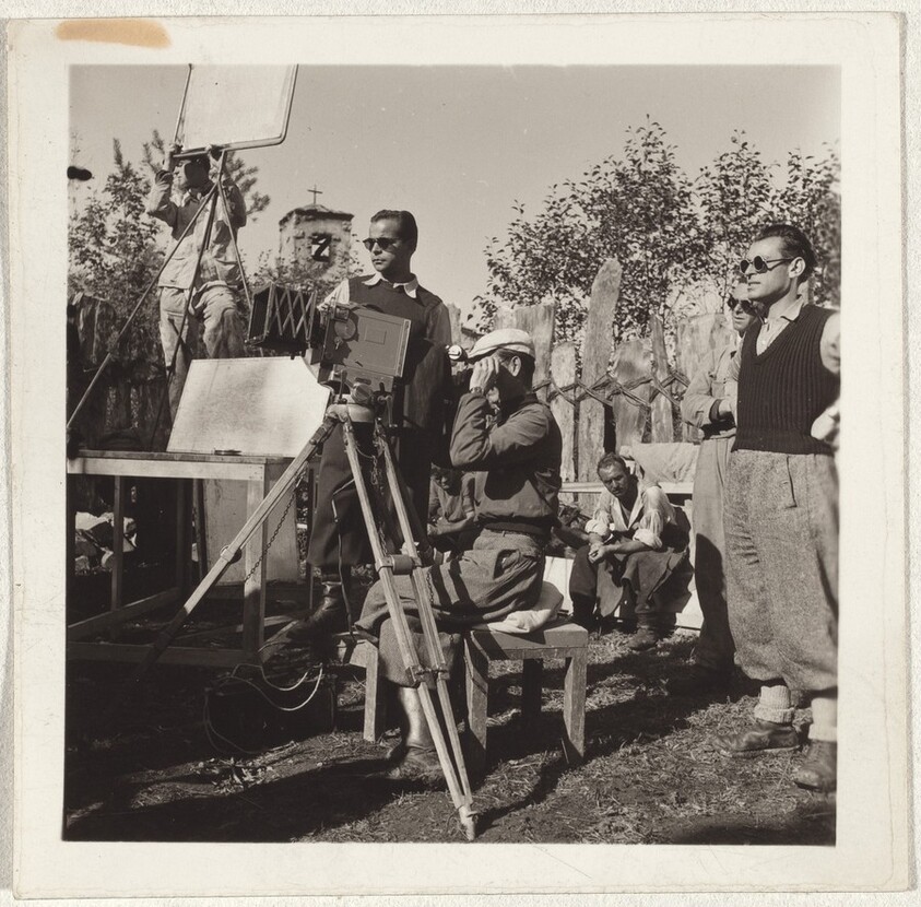 Director with technicians--Filming "Landammann Stauffacher"