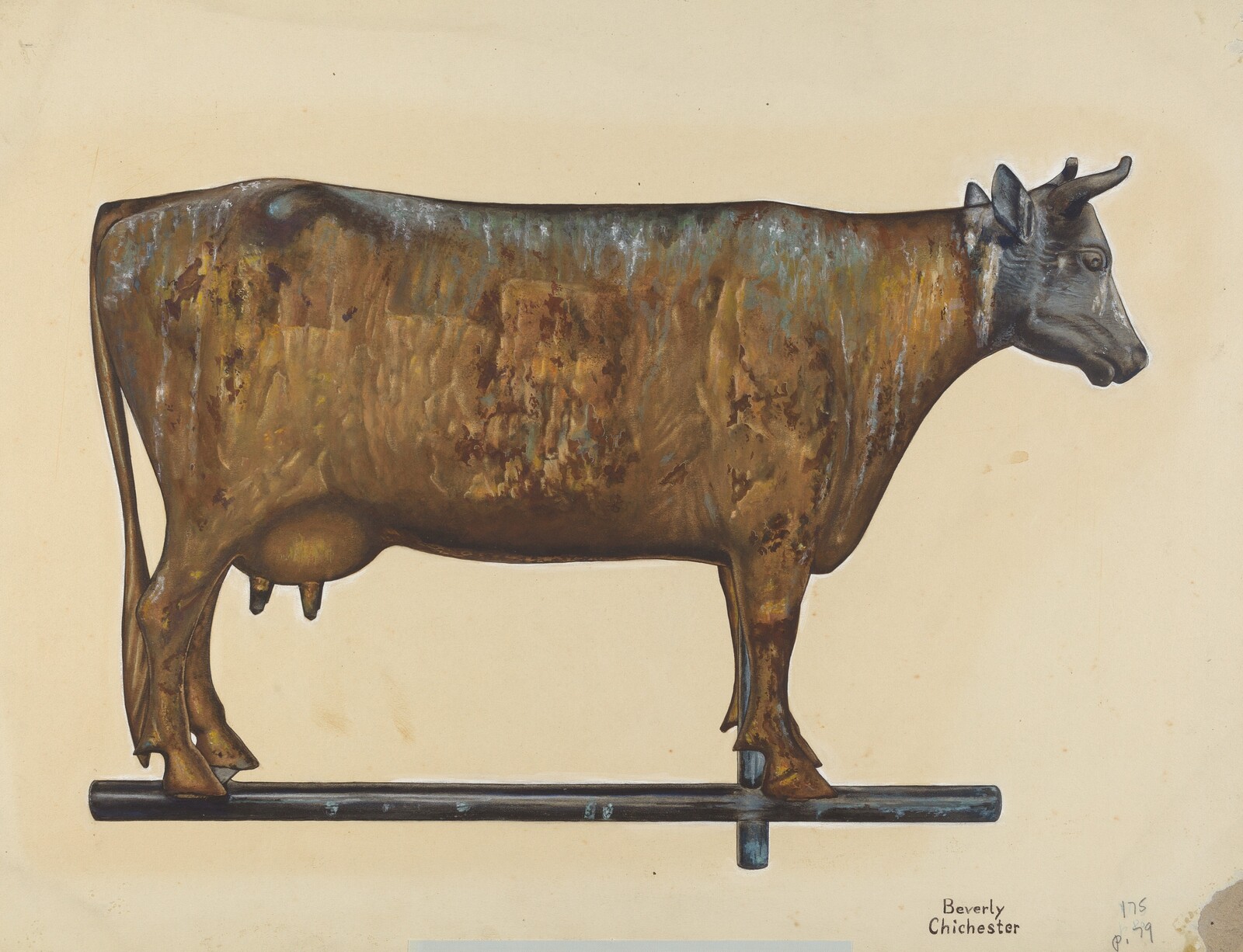 Cow Weather Vane, Beverly Chichester, c. 1938