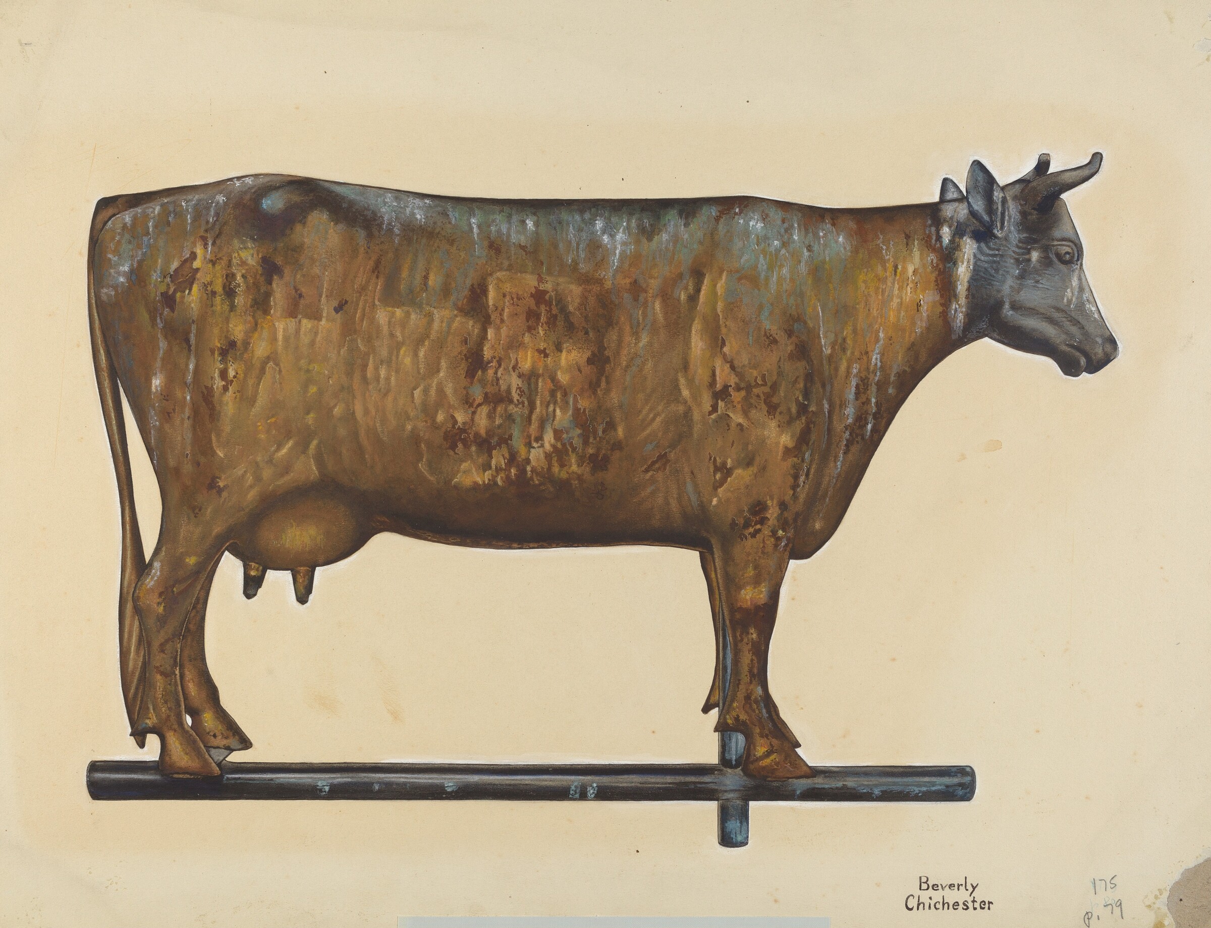 Cow Weather Vane, Beverly Chichester, c. 1938