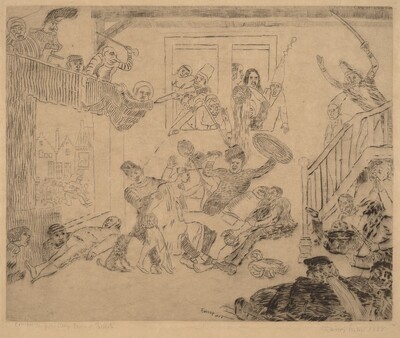 Battle of the Beggars Desir and Rissole (Combat des pouilleux Desir et Rissole)
