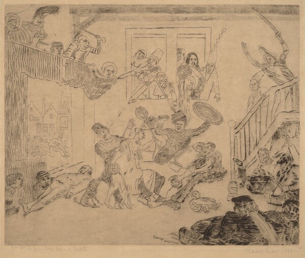 Battle of the Beggars Desir and Rissole (Combat des pouilleux Desir et Rissole)