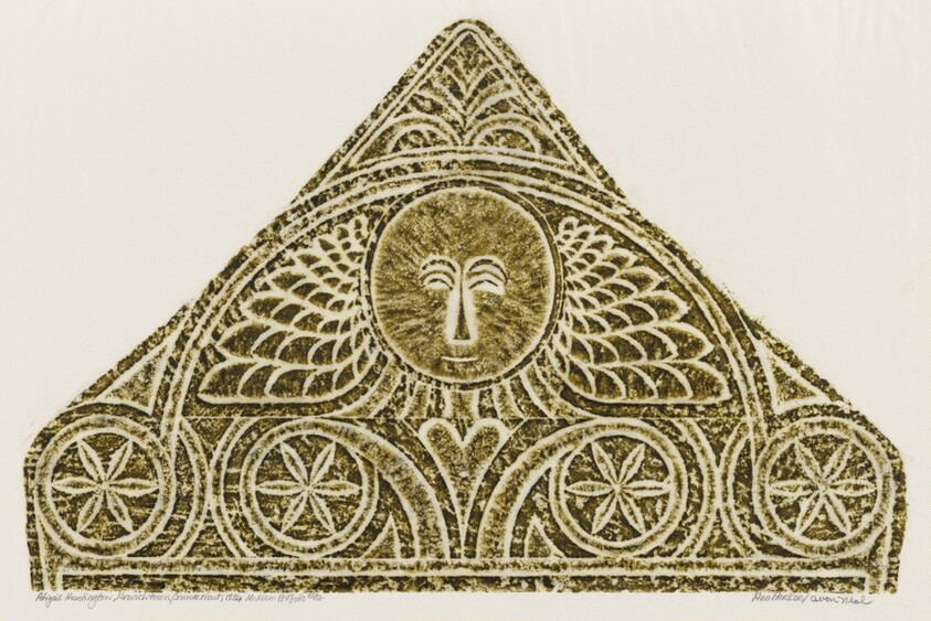 Abigail Huntington from A Portfolio of Rubbings from Early American Stone Sculpture