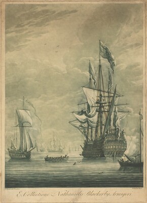 Shipping Scene from the Collection of Nathaniel Blackerby, Elisha Kirkall after Willem van de Velde the Younger, 1720s