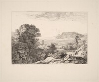 View of the Castle of Olevano, Ludwig Richter, 1829