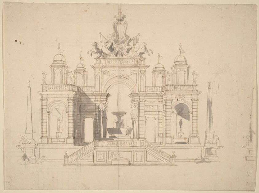 Study for "The Seconda Macchina for the Chinea of 1754: An Allegory of Waterworks"
