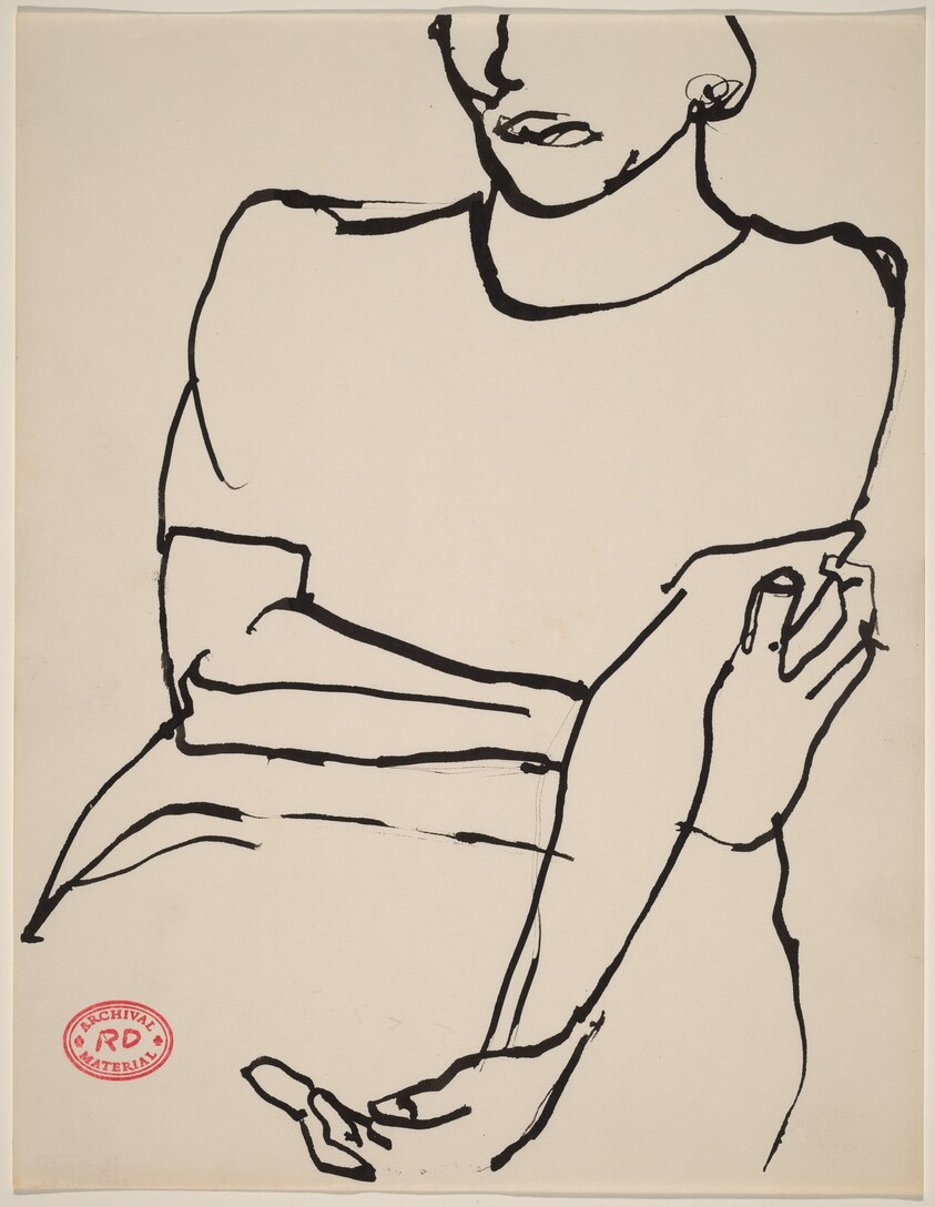 Untitled [seated woman with crossed arms]