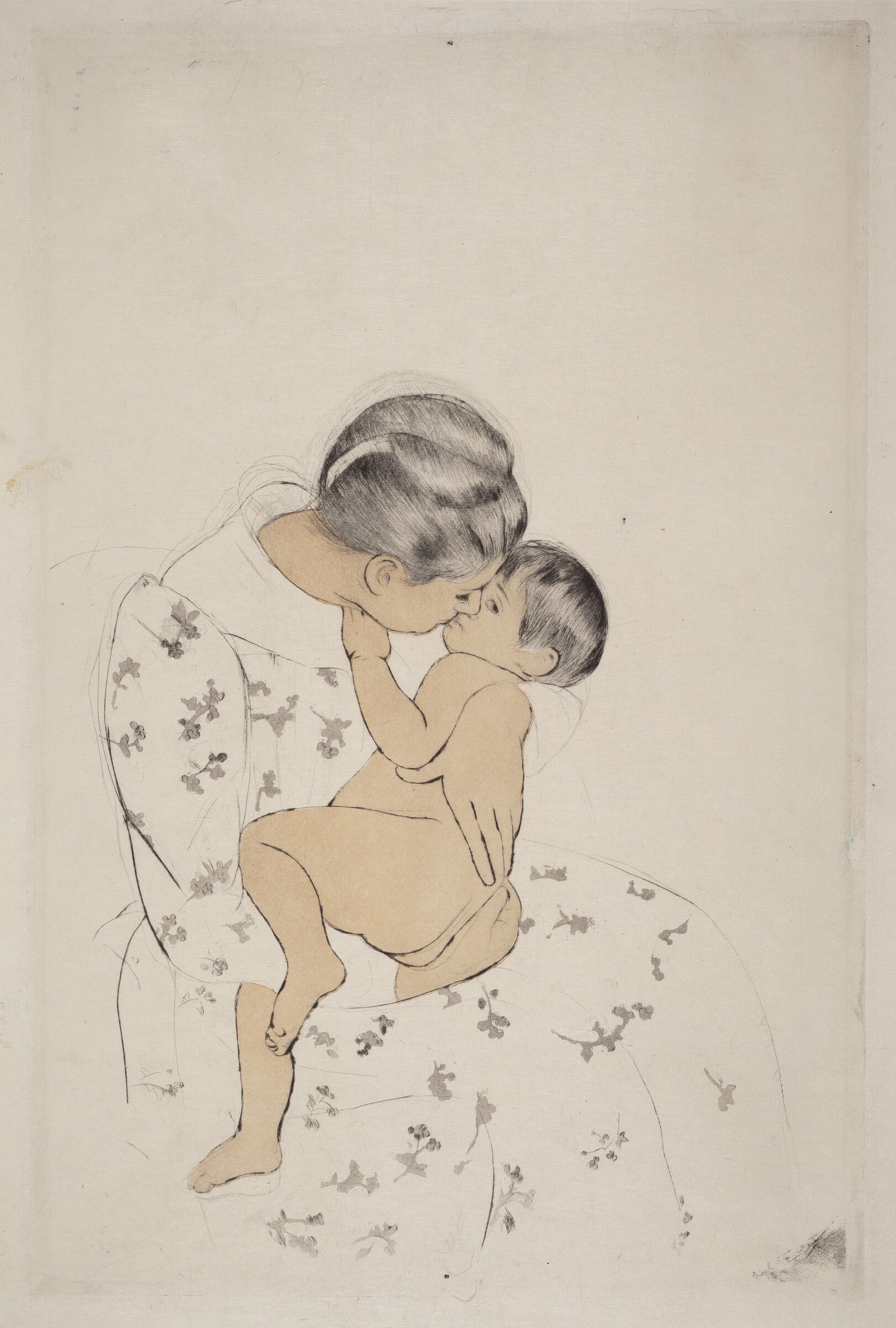 Mother's Kiss, Mary Cassatt, 1890-1891