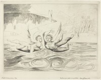 The Circle of the Corrupt Officials; The Devils Mauling Each Other, William Blake (artist); Harry Hoehn, 1827, printed 1968