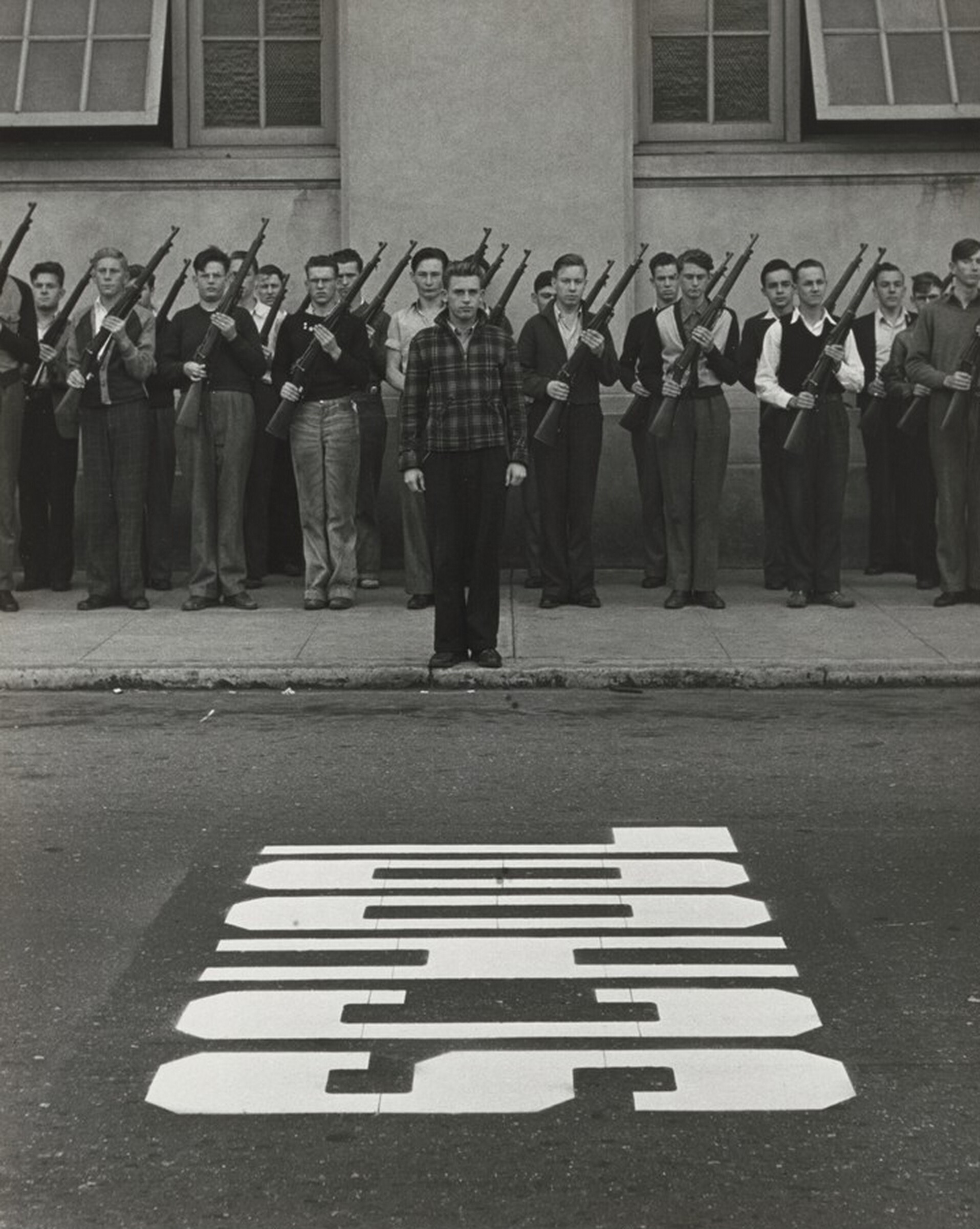 Before Pearl Harbor, ROTC at Mission High School, San Francisco, John Gutmann, 1938