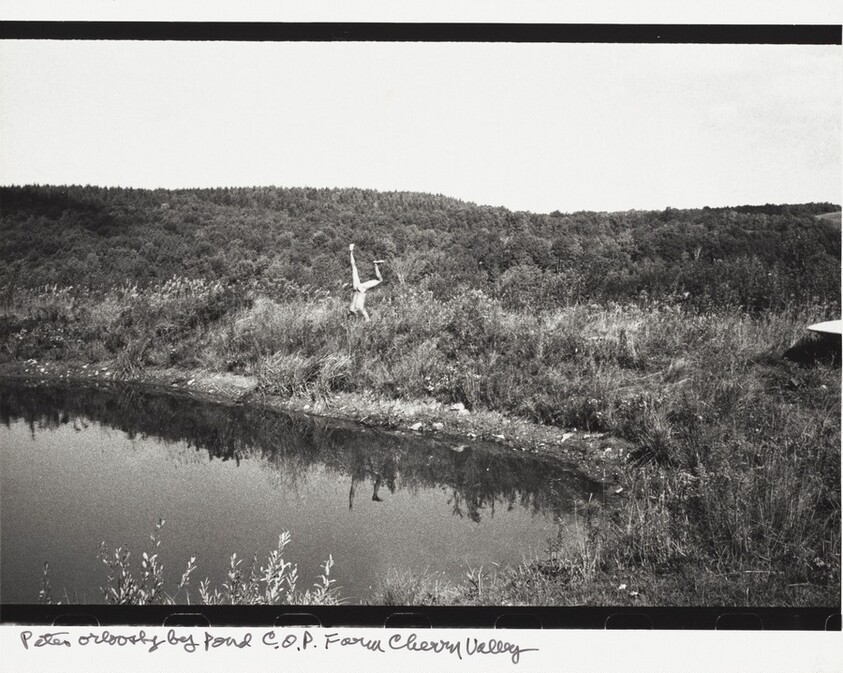 Peter Orlovsky by pond C.O.P. Farm Cherry Valley