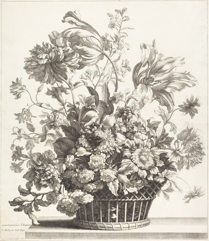 A Basket of Spring Flowers